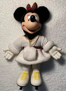 APPLAUS MINNIE MAUS PLÜSCHTIER Eisläufer Disney GUMMI GESICHT 12"" Vintage - Bild 1 von 17