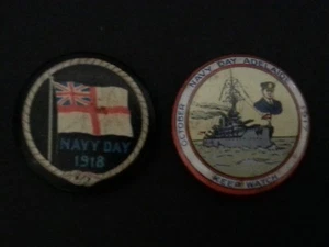 Navy Day 1917 & 1918 WWI Badges - Picture 1 of 2