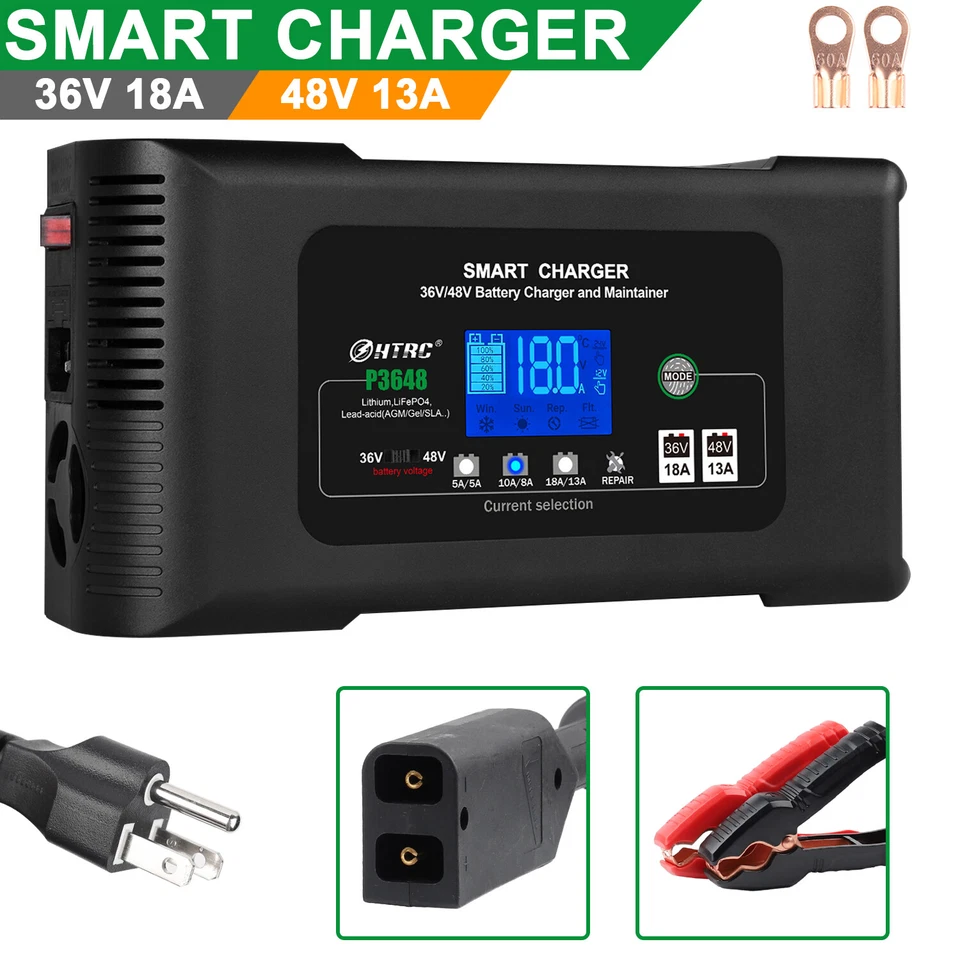 36 VOLT 18 AMP Smart Battery Charger 48V 13A for Golf Cart Club Car EZGO TXT - Image 1 of 4