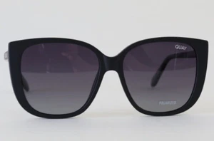 Quay Womens Ever After 125 Black Frame Smoke Polarized Lens Cat Eye Sunglasses - Picture 1 of 10