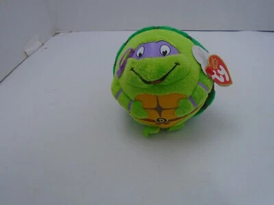 TY Beanie Ballz TMNT Donatello Plush Toy 2015 NWT - Image 1 of 4