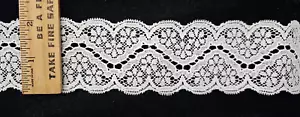 Vintage/Antique, White, Cotton, Insertion, Leavers Lace, 8 Yards - Picture 1 of 1
