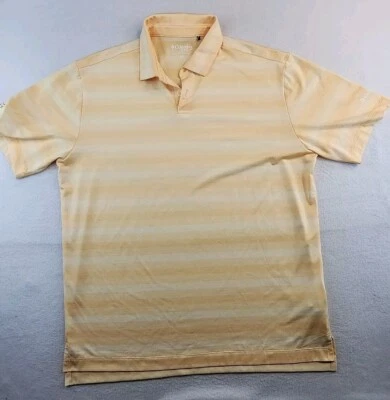 Camisa Polo Columbia Golf Rockport Logo CC Rayas Amarillas Para Hombre Grande Ligera Foto 1 de 4