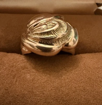 Precioso anillo vintage de oro amarillo de 14k de Italia menor talla 6,5 (aprox 7,5 g) Foto 1 de 4