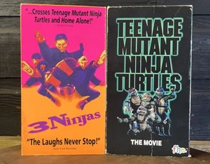 90s Ninja VHS Lot Movie Bundle! - 3 Ninjas & Ninja Turtles Movie - FREE SHIPPING - Picture 1 of 13