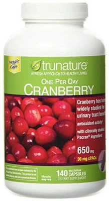 trunature Cranberry 650 mg, 140 Vegetarian Capsules - Image 1 of 4