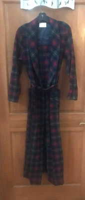 Vintage Pendleton Small Virgin Wool Robe Red Tartan Plaid  USA MADE - Image 1 of 4