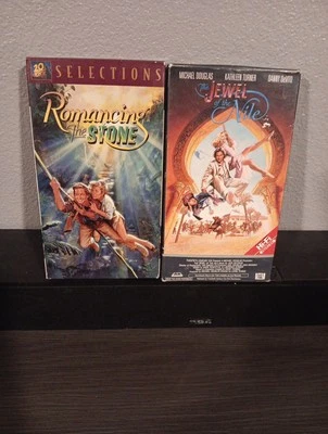 Romancing The Stone And Jewel Of The Nile VHS Lot Kathleen Turner - Image 1 of 4