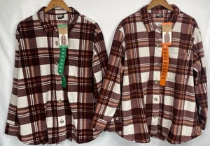 Eddie Bauer Women's XL OR XXL Microfleece Shirt with Pockets Brown NWT - Picture 1 of 15