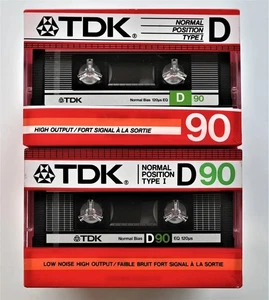 TDK Type I Cassette Tape C 45 D 60 D 90 D 120 Normal Bias Audio Vintage Sealed - Bild 1 von 23