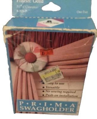 Swag holders with clips by Graber. Pair. Make your own rosette. Vintage - Image 1 of 3