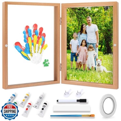 Kit de huellas de manos familiares Omrhvi, recuerdo artesanal hágalo usted mismo, marco de fotos impreso a mano, familia Foto 1 de 4