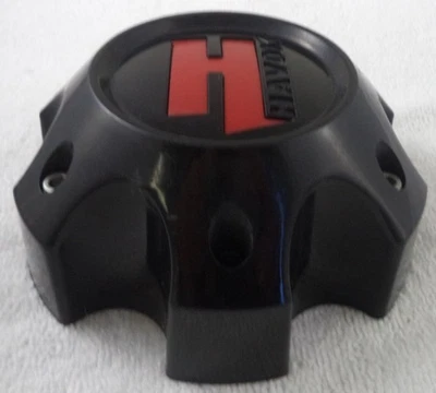 Tapas centrales de rueda personalizadas negras brillantes Havok Wheels # CBH06-B1P / CBH06-1P-1 Foto 1 de 4