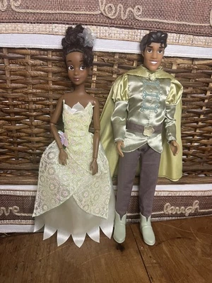 Disney Store-Princess and the Frog 12" Tiana & Prince Naveen Dolls - Image 1 of 4