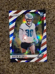 QUINTON MITCHELL 2024 Panini Prizm ROJO BLANCO Y AZUL PRIZM #381 RC Eagles - Imagen 1 de 3