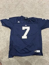 Adidas Notre Dame Boys XL Youth 18-20 Blue Mesh Football Jersey #7 Go Irish 🏈