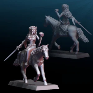 Cáliz Doncella - Dama del Grial - Princesa con Espada a Caballo - Imagen 1 de 1