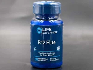B12 Elite Adenosylcobalamin and Methylcobalamin Lozenge Life Extension - Picture 1 of 2