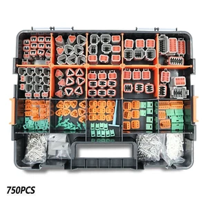 750PCS New Deutsch DT Connector Plug Kit for 14 16 18 20 AWG Stamped Contact Kit - Picture 1 of 5