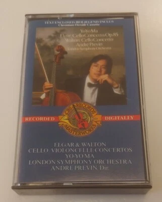 YO YO MA - EDGAR & WALTON: CELLO CONCERTOS LONDON SYMPHONY ORCH CASSETTE TAPE - Image 1 of 3
