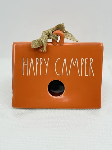Rae Dunn HAPPY CAMPER Tent Birdhouse by MAGENTA Cover