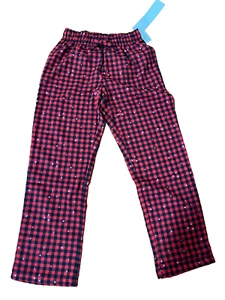NWT CUTE! GAP Girl Checkered Pajama Bottoms Size 8 Years Red/Black Orig $29.95 - Picture 1 of 1