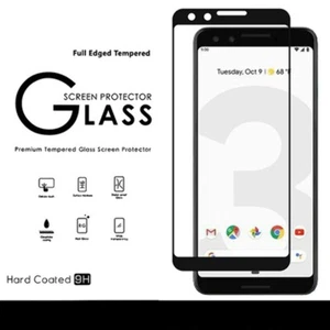 Curved Black Full Edged Tempered Glass Screen Protector for Google Pixel 3 CLEAR - Picture 1 of 1
