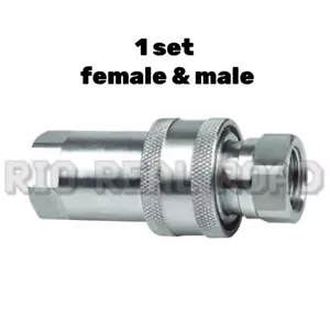 1SET 2PCS SS G1/2 F&M Coupler LSQ-S1-SS-04 Hydraulic quick change connector12.5 - Picture 1 of 6