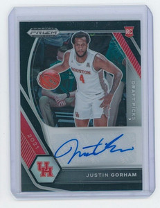 2021 -22 Prizm Draft Justin Gorham Rookie Black Prizm Autograph 1/1 Auto RC