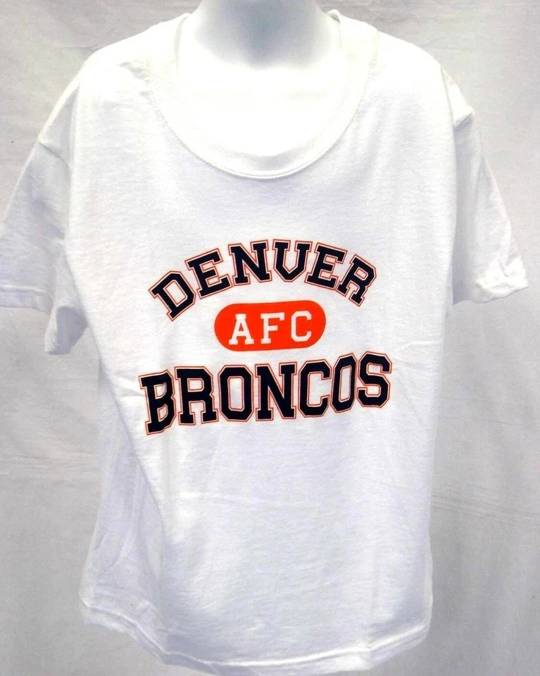Camiseta blanca de fútbol americano juvenil de los Denver Broncos Foto 1 de 1