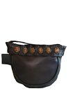 Renato Angi Large Brown Italian Leather Stone Embellished Handbag $1100