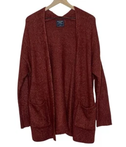 Suéter Cárdigan Abierto Longline Abercrombie & Fitch con Bolsillos Talla Grande - Imagen 1 de 6