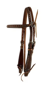 Showman ® Basket Weave Browband Headstall - Picture 1 of 1