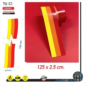 Fascia Striscia Adesiva Replica Old Racing Rally Off Road 4x4 WRC Auto125 x 2,5 - Picture 1 of 1