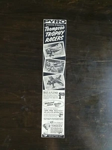 Vintage 1962 Pyro Thompson Trophy Racer Motorized Model Planes Original Ad - Picture 1 of 1