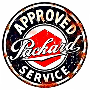 Approved Packard Service Sticker Sign Advertising Vintage Repica In 4 Sizes - Picture 1 of 5