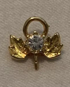 Prendedor solapa halo diamante angelical alado tono dorado disfraz vintage - Imagen 1 de 5