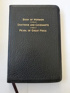 Book of Mormon Doctrine of Covenants Pearl of Great Price 1961 Leather - Imagen 1 de 10