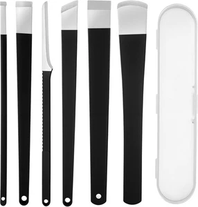 Kit de herramientas de pedicura para quitar uñas encarnadas de 6 piezas con caja de almacenamiento, negro  - Imagen 1 de 7
