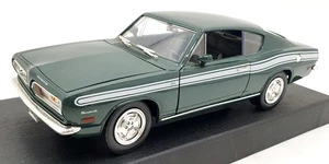 Road Legends 1/18 Scale Diecast 92178 - 1969 Plymouth Barracuda - Green - Picture 1 of 5
