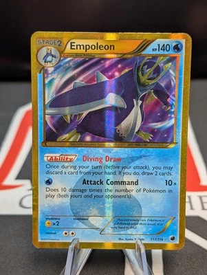 EMPOLEON 117/116 PLASMA FREEZE SECRET RARE POKEMON TCG DAMAGED READ - Image 1 of 4