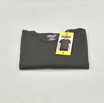 Kirkland Signature Men’s Pima Cotton Slub Tee, Gray, Size S - Image 1 of 4
