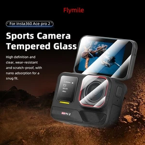 2pcs Camera Camera Screen Protector Lens Tempered Film for Insta360 Ace Pro 2 - Picture 1 of 10