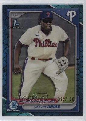 2024 Bowman Chrome Prospects Blue Reptilian Refractor /150 Jalvin Arias #BCP-226 - Image 1 of 2