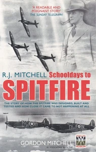 R J Mitchell Schooldays to Spitfire signiert von 3 Schlacht um Großbritannien Piloten auf Etikett - Bild 1 von 4
