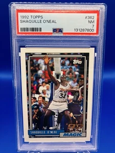 1992-93 Topps Shaquille O'Neal Rookie RC #362 Orlando Magic HOF PSA - Picture 1 of 2