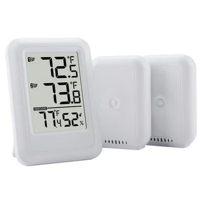 Wireless Thermometer for Indoor Outdoor Temperature and Humidity Monitoring - Image 1 of 4
