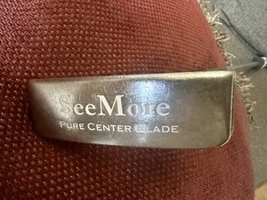 SeeMore Pure Center Blade Putter, 34", black, SuperStroke Flatso 2.0 grip, RH - Picture 1 of 8