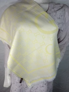 Original Gucci Halstuch 65% Kaschmir 35% Seide Stola Schal gelb gebraucht - Bild 1 von 12