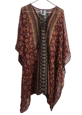 Túnica con cordones Miraclesuit para mujer caftán playa cubierta transparente talla única Foto 1 de 4